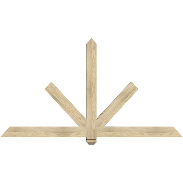 Ekena Millwork Kennewick Rough Sawn Timber Gable Bracket, Douglas Fir, 72"W x 39"H x 4"D x 4"F, 13/12 Pitch GBW072X39X0404KEN00RDF - main